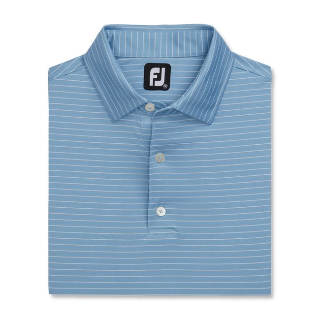 Camisas Footjoy Lisle Classic Pencil Stripe Hombre Azules | XCMLZBY-03