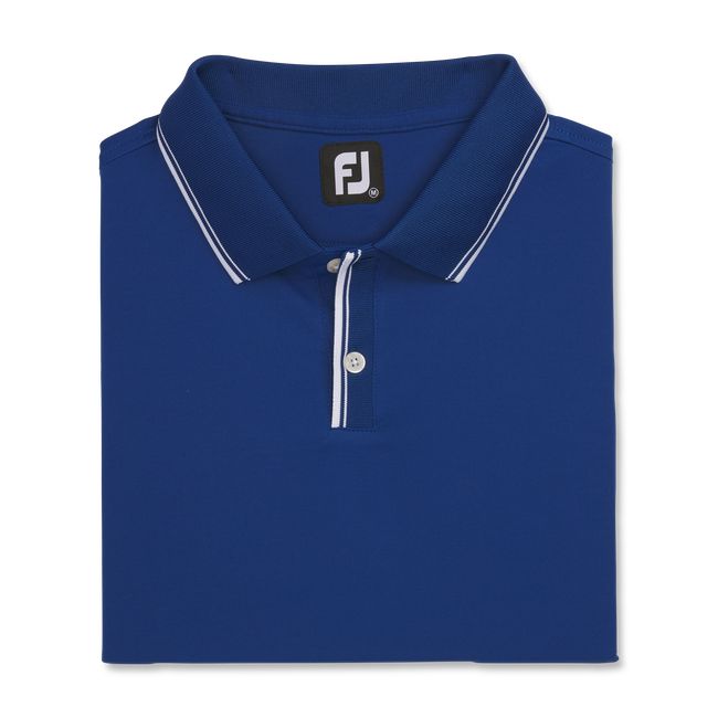 Camisas Footjoy Pique Ligeros Sun Protection Knit Collar Hombre Azules Oscuro | CBWAINP-59