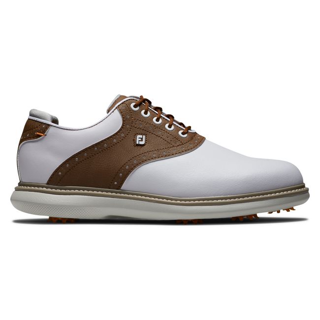 Zapatos de Golf Footjoy Traditionally Hombre Blancas Marrones | AYCXLDP-48