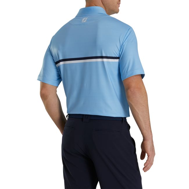 Camisas Footjoy 1927 Trophy Double Chest Stripe Self Collar Hombre Azules | QJNUCVR-60