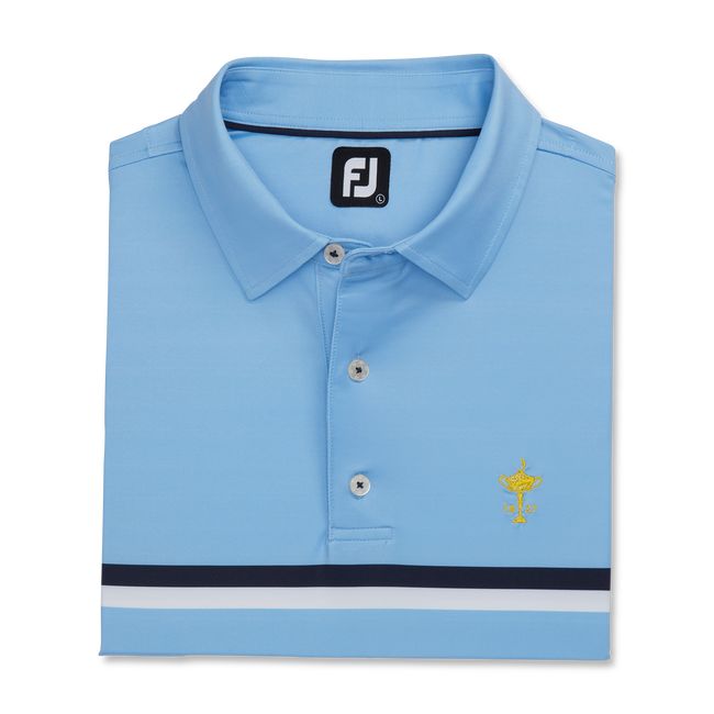 Camisas Footjoy 1927 Trophy Double Chest Stripe Self Collar Hombre Azules | QJNUCVR-60