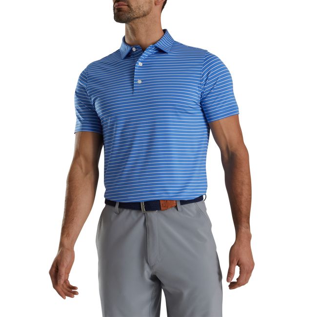 Camisas Footjoy Atléticos Fit Classic Stripe Self Collar Hombre Azul Marino | SVGYUEI-13