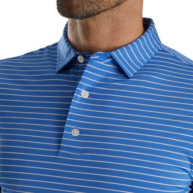 Camisas Footjoy Atléticos Fit Classic Stripe Self Collar Hombre Azul Marino | SVGYUEI-13