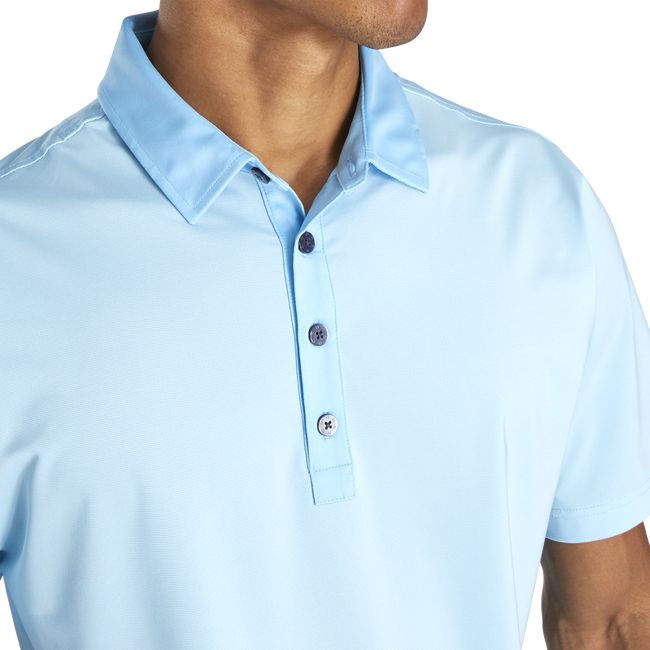 Camisas Footjoy Atléticos Fit Lisle End-On-End Self Collar Hombre Azur | SFCXVQO-20