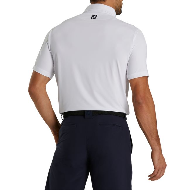 Camisas Footjoy Atléticos Fit Solid Lisle Self Collar Hombre Blancas | HWJLQUG-26