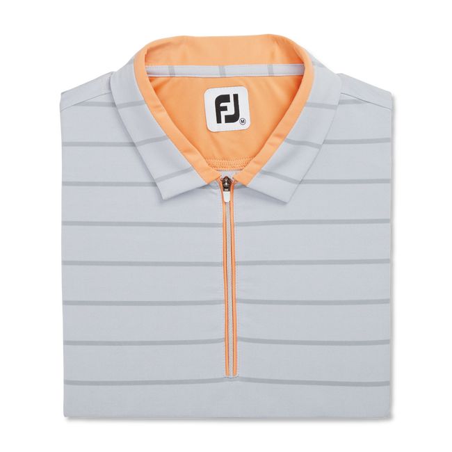 Camisas Footjoy Cap Sleeve Birdseye Stripe Jacquard Mujer Gris | YCZXRBA-78