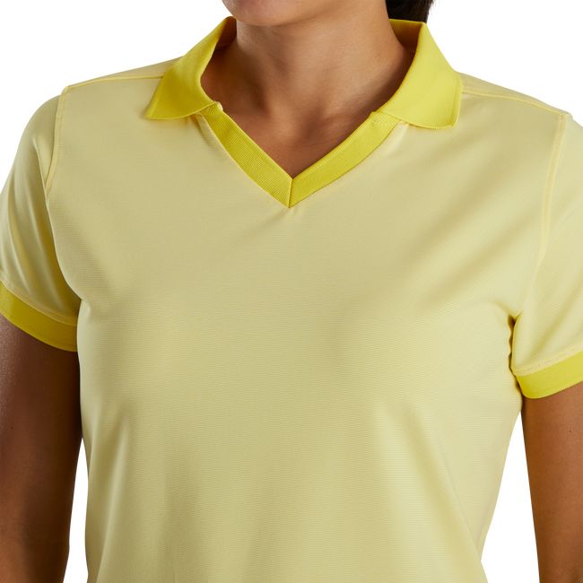 Camisas Footjoy End On End Open Collar Mujer Amarillo | NOJBGZU-82