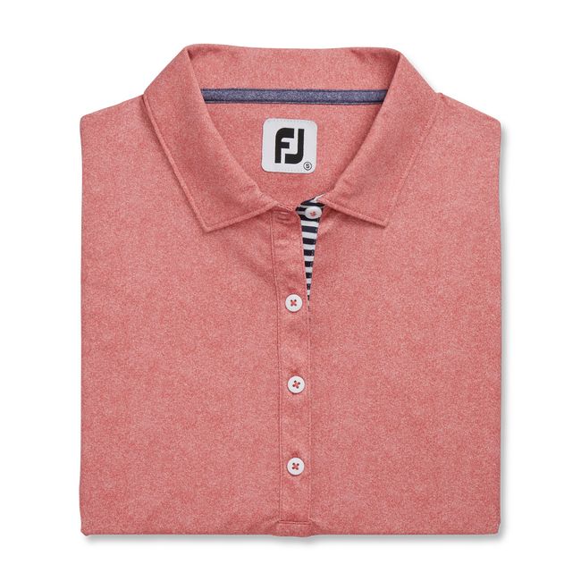 Camisas Footjoy Heather Lisle Self Collar Mujer Rojas | OBYNCQU-12