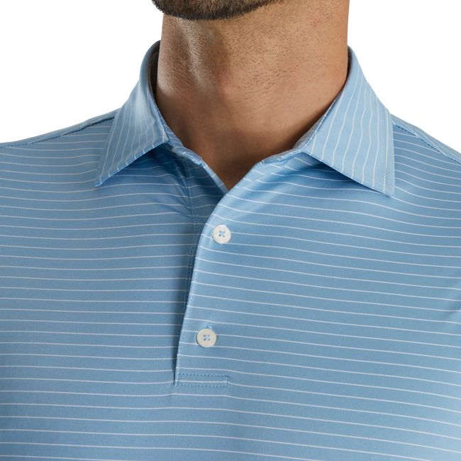 Camisas Footjoy Lisle Classic Pencil Stripe Hombre Azules | XCMLZBY-03