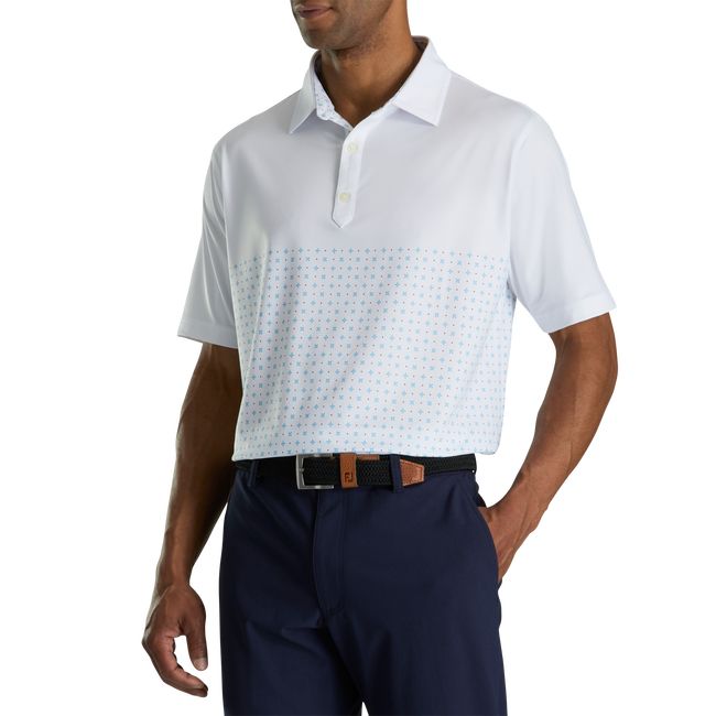 Camisas Footjoy Lisle Engineered Foulard Self Collar Hombre Blancas | OVWILDT-29