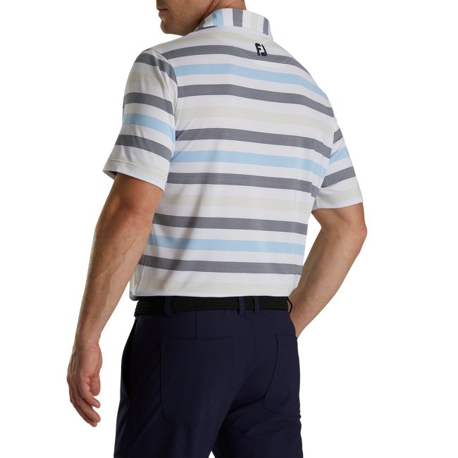 Camisas Footjoy Lisle Light Stripe Self Collar Hombre Multicolor | NBRGYCP-83