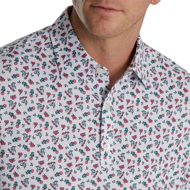 Camisas Footjoy Mini Floral Lisle Self Collar Hombre Flores | YLITHRG-74