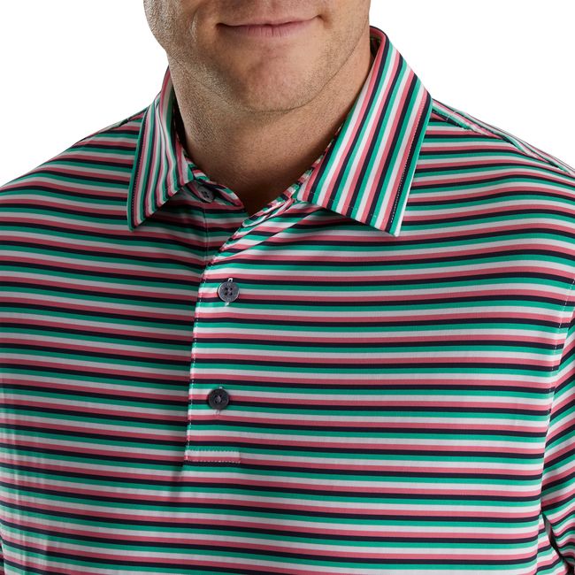 Camisas Footjoy Multi Stripe Lisle Self Collar Hombre Multicolor | JYHEZNK-37