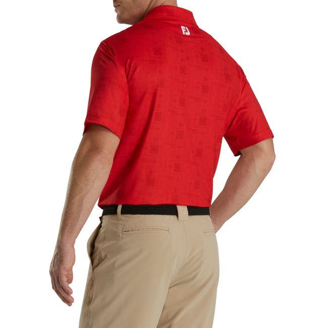 Camisas Footjoy Ryder Cup Tonal Print Self Collar Hombre Rojas | ADGSYIT-39