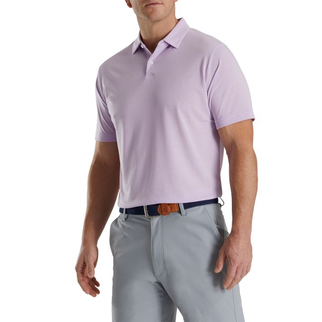 Camisas Footjoy Solid Jersey Hombre Moradas | SAIQGPE-47