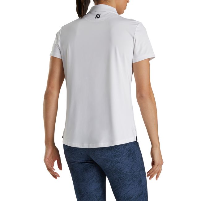 Camisas Footjoy Solid Lisle - Fj Tour Collar Mujer Blancas | IHFNBYL-57