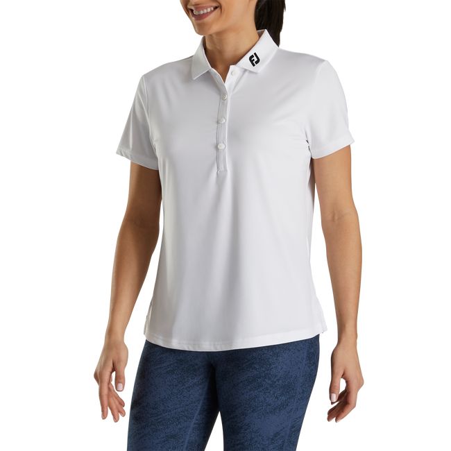 Camisas Footjoy Solid Lisle - Fj Tour Collar Mujer Blancas | IHFNBYL-57