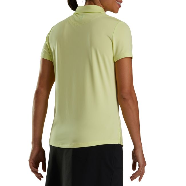 Camisas Footjoy Solid Lisle Self Collar Mujer Amarillo | MJZEQSD-92