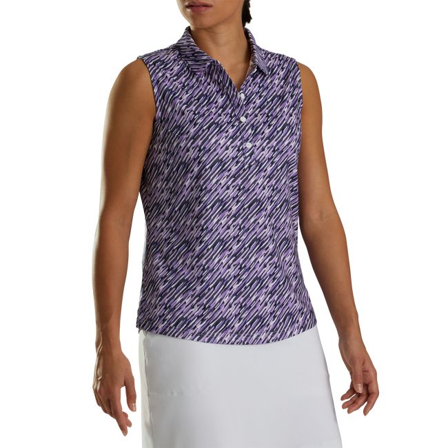 Camisas Footjoy Solid Lisle Sin Manga Mujer Moradas | CWJKYZI-47