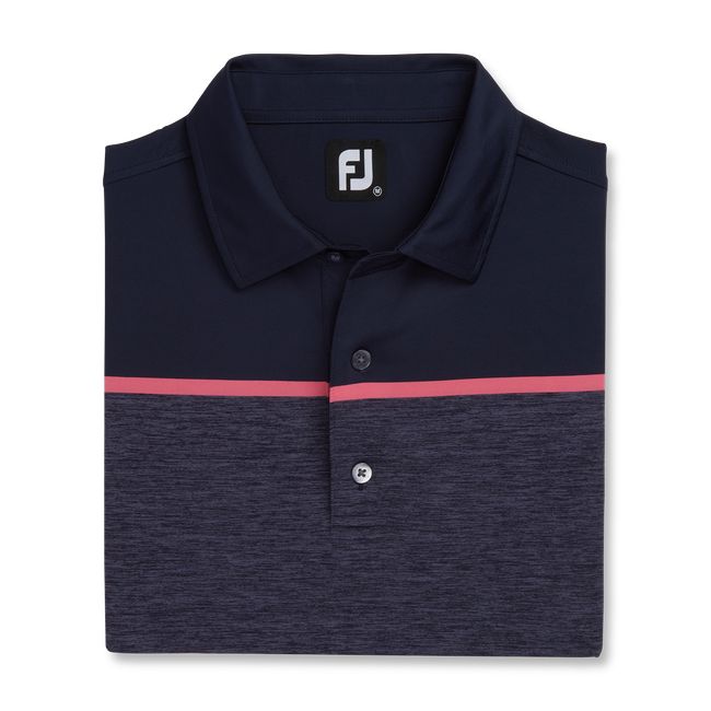 Camisas Footjoy Spacedye Block Lisle Self Collar Hombre Azul Marino | IJAXKCS-73