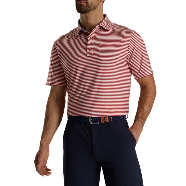 Camisas Footjoy Stripe Full Dull Self Collar Hombre Rosas | QBSMCDL-08