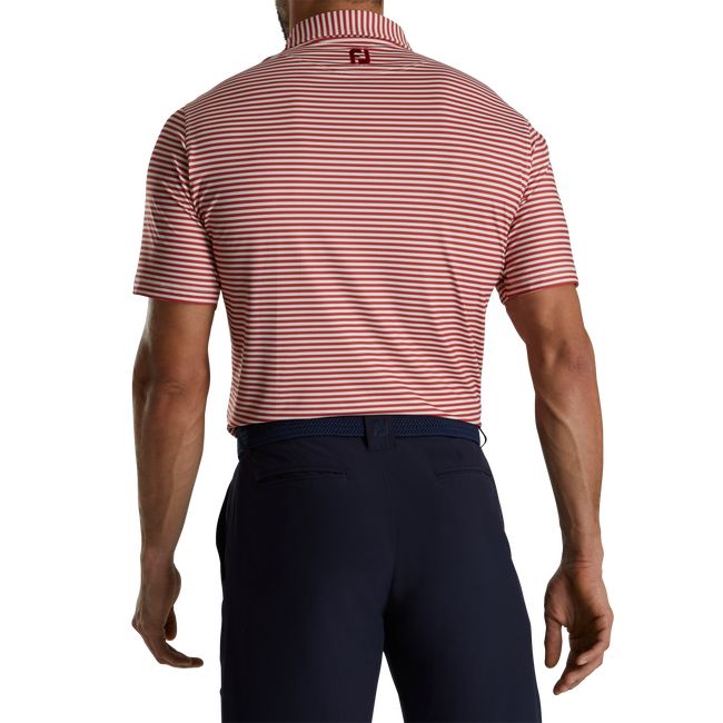 Camisas Footjoy Stripe Full Dull Self Collar Hombre Rosas | QBSMCDL-08