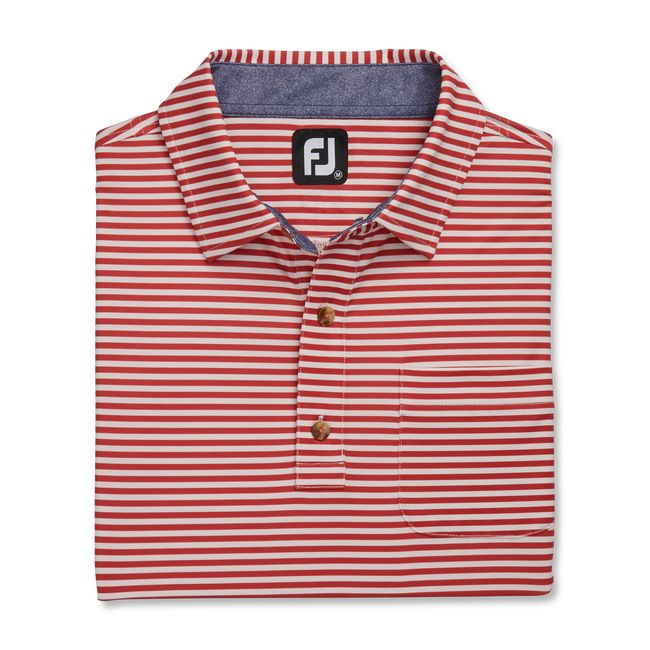 Camisas Footjoy Stripe Full Dull Self Collar Hombre Rosas | QBSMCDL-08