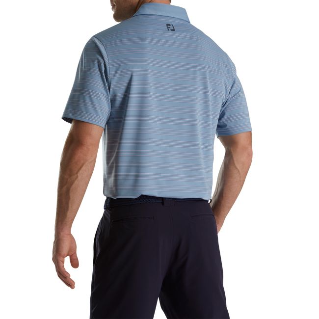 Camisas Footjoy Trio Stripe Lisle Self Collar Hombre Azules | XIWGZNT-72