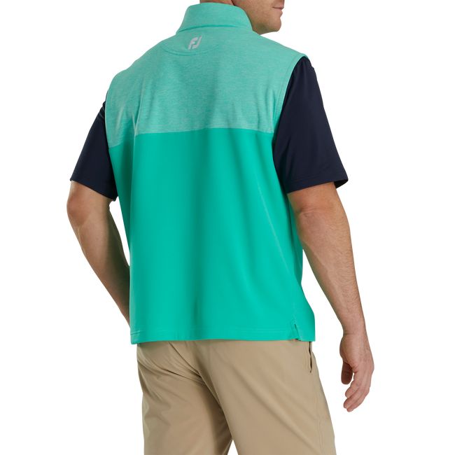 Chalecos Footjoy Heather Yoke Half-Zip - Fj Tour Logo Hombre Verde | LYPOZTC-76