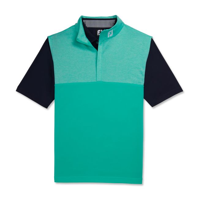 Chalecos Footjoy Heather Yoke Half-Zip - Fj Tour Logo Hombre Verde | LYPOZTC-76