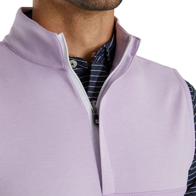 Chalecos Footjoy Heather Yoke Half-Zip Hombre Moradas | TPQJYVK-10