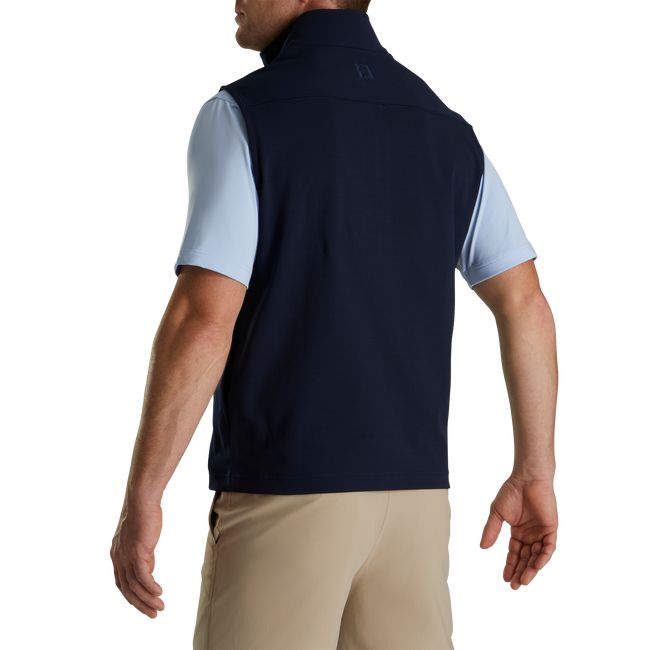 Chalecos Footjoy Ottoman Knit Full-Zip Hombre Azul Marino | JUSZMOK-05