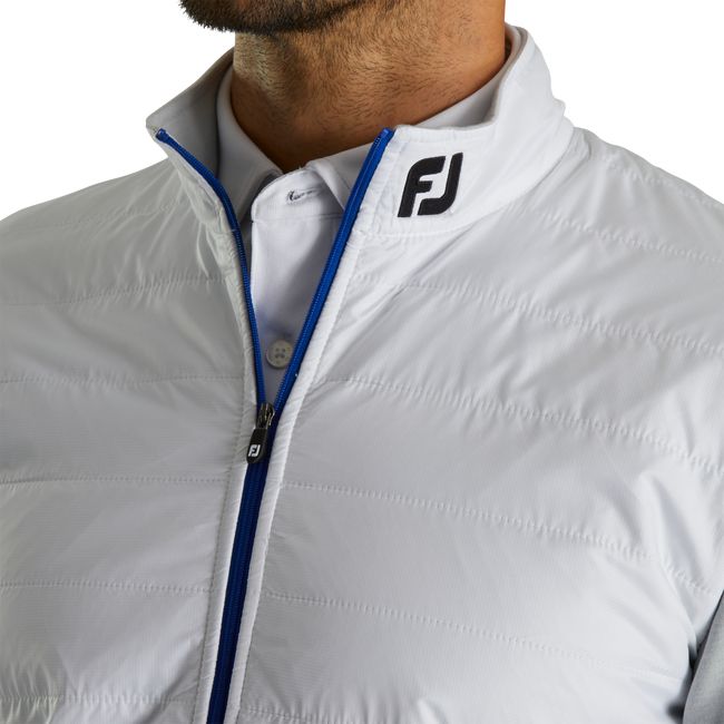 Chaquetas Footjoy Full-Zip Híbrido Hombre Blancas Gris | TGSVNHQ-01