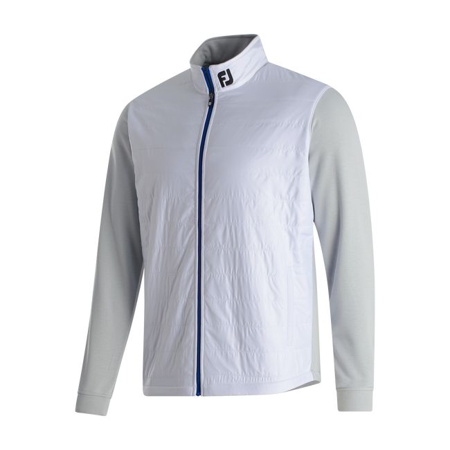 Chaquetas Footjoy Full-Zip Híbrido Hombre Blancas Gris | TGSVNHQ-01