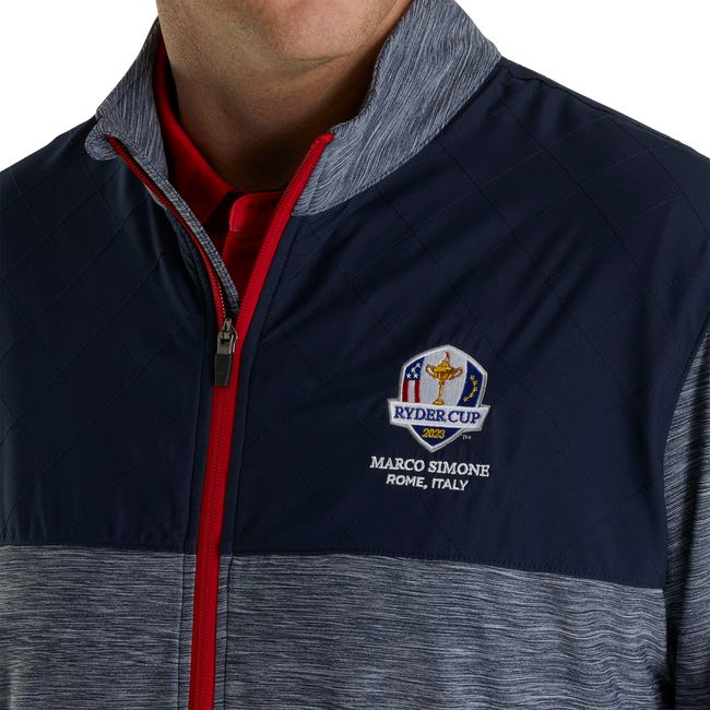 Chaquetas Footjoy Ryder Cup Full-Zip Híbrido Hombre Azul Marino | SMEATBG-41