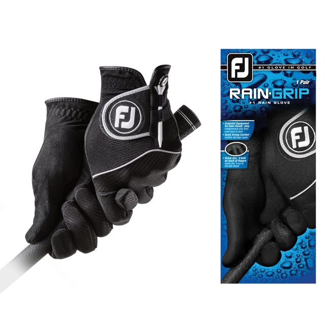 Guantes De Golf Footjoy Raingrip Pair Hombre Negras | GDOLUFP-28