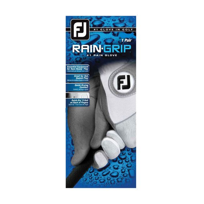 Guantes De Golf Footjoy Raingrip Pair Hombre Blancas Gris | PHDTGAE-45