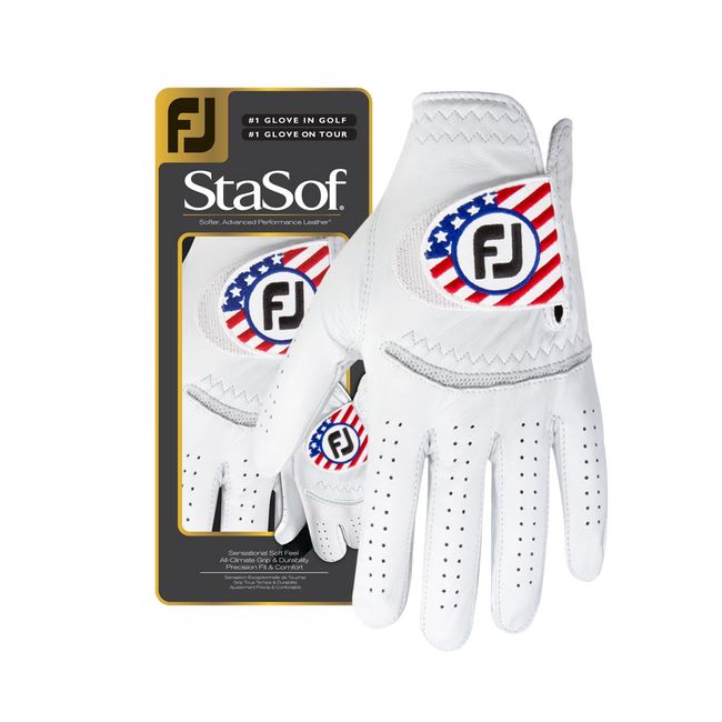 Guantes De Golf Footjoy Stasof Flag Hombre Blancas | APSTNMO-31