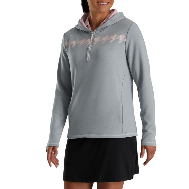 Hoodie Footjoy Half-Zip Mujer Gris | PHJXDBM-57