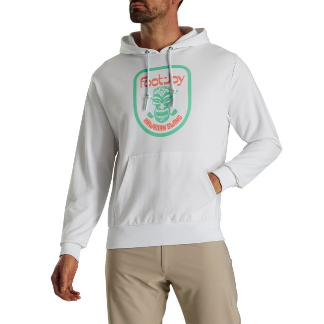 Hoodie Footjoy Tiki Estampadas Hombre Blancas | HPYAEIB-63