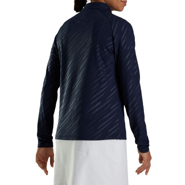 Sudaderas Footjoy Half-Zip Embossed Pullover Mujer Azul Marino | HBLIRKA-39