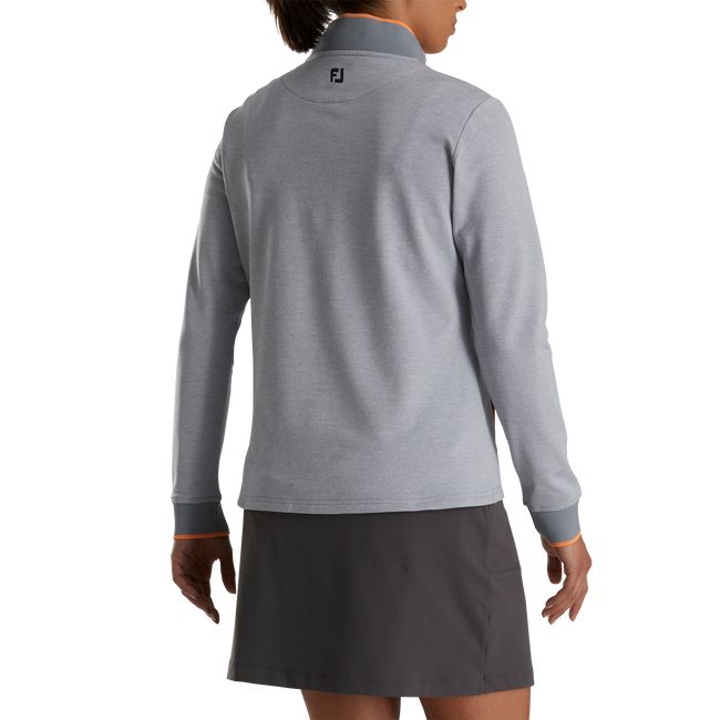 Sudaderas Footjoy Half-Zip Fleece Back Pique Mid-Layer Mujer Gris | VZUOFQK-91