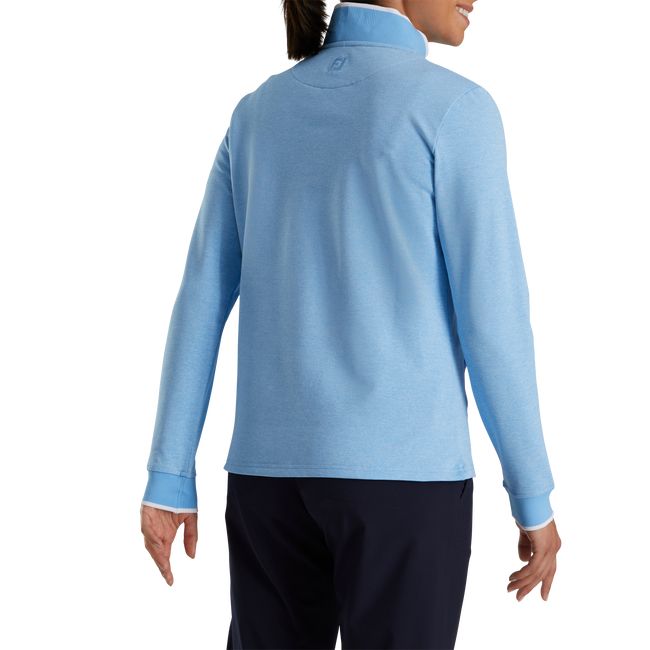 Sudaderas Footjoy Half-Zip Fleece Back Pique Mid-Layer Mujer Azules | ZMTKAJF-79