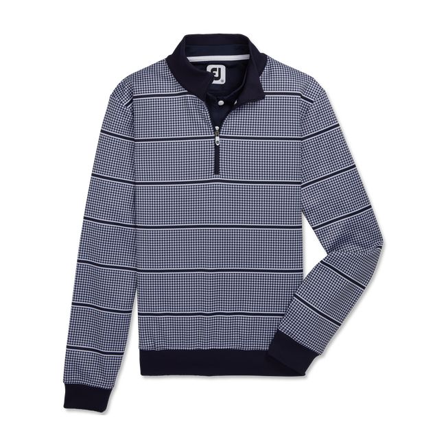 Sudaderas Footjoy Half-Zip Houndstooth Print Mid-Layer Mujer Azul Marino | ZWNITUV-56