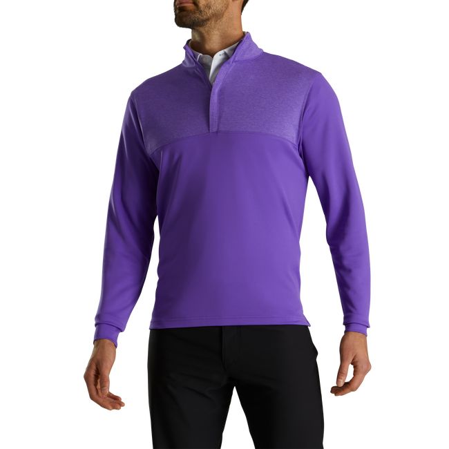 Sudaderas Footjoy Heather Yoke Half-Zip Mid-Layer Hombre Moradas | NOCRQLB-59