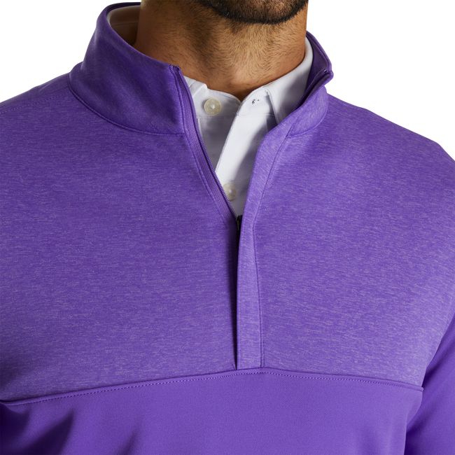 Sudaderas Footjoy Heather Yoke Half-Zip Mid-Layer Hombre Moradas | NOCRQLB-59