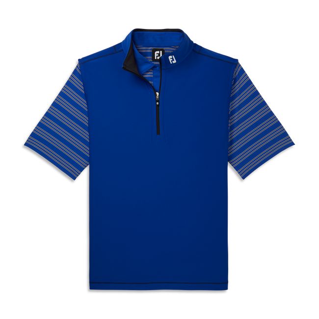 Sudaderas Footjoy Quarter-Zip Brushed Back - Fj Tour Logo Hombre Azules Oscuro | NEGHQFP-26