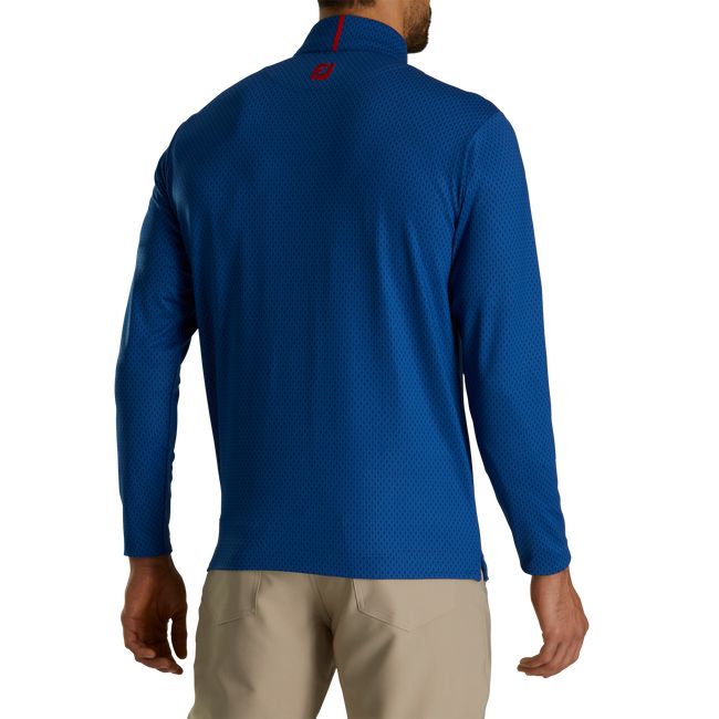 Sudaderas Footjoy Tonal Print Knit Mid-Layer Hombre Azules | HBMKXZS-21