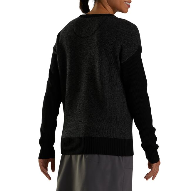 Suéteres Footjoy Crewneck Mujer Negras | OZXVICM-47