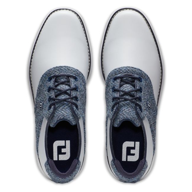 Zapatos Golf Con Pinchos Footjoy Lewis Traditions Mujer Blancas Azules | ZSBXNDY-65